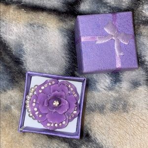 Purple rose 🌹 crystal ring
